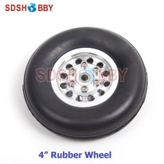 RC Airplane 4in/105mm D105*H28*5mm Rubber Wheel with CNC Aluminum Hub