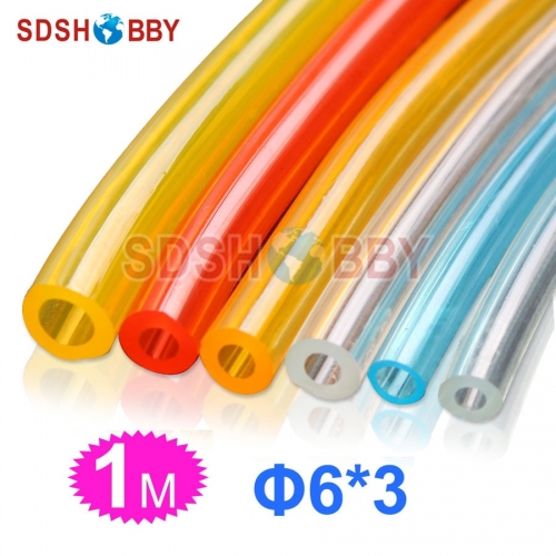 6*3mm 1 Meter Fuel Line/ Fuel Pipe for Gas Engine/ Nitro Engine-Yellow/ Transparent/ Blue/Red Color