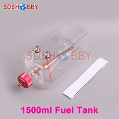 6STARHOBBY 1500ml Transparent Fuel Tank for 150-200cc Gasoline Airplanes