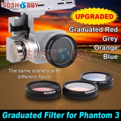 Sunnylife Camera Graduated Grey/ Red/ Orange/ Blue Filters for DJI Phantom 4 3 Advanced/ Professional/ Standard