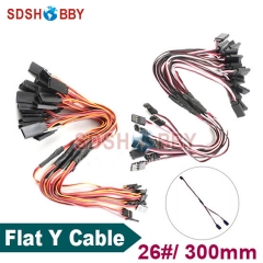 10pcs* 26#/ 26AWG Flat Extension Y Cable 300mm