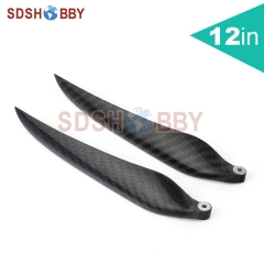 12*6.5/12*6/ 12*8 Two Blades Fold Carbon Fiber Propeller for RC Model Airplane/RC Glider Plane