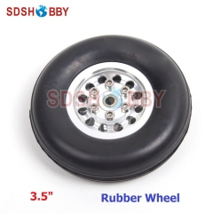 RC Airplane Use 3.5in/89mm Rubber Wheel with CNC Aluminum Hub D89*H25*5mm