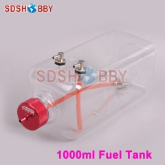 6STARHOBBY 1000ml Transparent Fuel Tank for 85-120cc Gasoline Airplanes