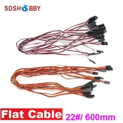 10Pcs*22# / 22AWG Heavy Duty Servo Extension Flat Cable 600mm