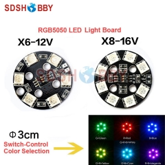 RGB 7 Colors LED Light Board 12V 16V Switch-Control LED Circle for QAV Quadcopter/Helicopter/RC Airplane