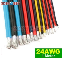 1 Meter 24AWG Silicone Wire/ Silica Gel Wire/ Silicone Cable (40/0.08, OD: 1.4)