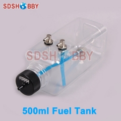 6STARHOBBY 500ml Transparent Fuel Tank for 50-70cc Gasoline Airplanes