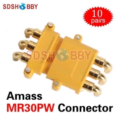 Amass MR30PW Male Female Connector Plug with Right Angle of 90 Degrees  10 Pairs