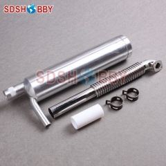 Exhaust Pipe Muffler Canister with Flexible Header for 26-35CC Gas Engine RC Models
