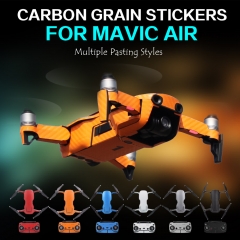 Sunnylife PVC Carbon Grain Stickers Carbon Graphic Skin Full Set Drone Body Battery Decals for DJI MAVIC AIR