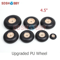 4.5in/115mm PU Wheels RC Airplane Wheels Upgraded PU Wheels With Golden Aluminum Hub D115*H40*5mm