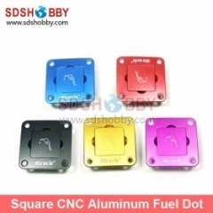 High Quality Square CNC Aluminum Fuel Plug/Fuel Dot With Fuel Filling Nozzle-Purple Color (With Magnet Inside)
