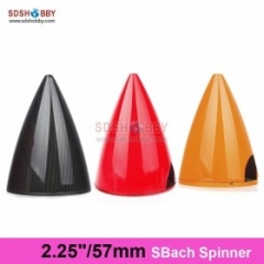 2.25in/57mm Carbon Fiber Verisimilitude Spinner For SBach Plane With Carbon Fiber Back Plate, 3K Surface Processed