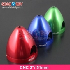 2in/50mm CNC Metal Electric Spinner with Super Light Weight for Electric Airplane-Red/Green/Blue