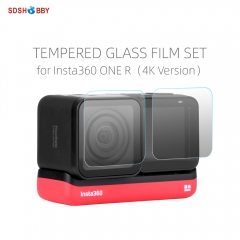 Sunnylife Tempered Glass Film Set Screen Film 4K Lens Film Leica 1-Inch Wide Angle Lens Film for Insta360 ONE R/RS