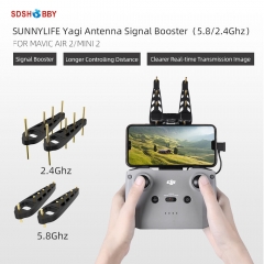 Sunnylife 2Pcs Yagi Antenna 5.8Ghz/2.4 Ghz Drone Remote Controller Signal Booster Range Extender for Mavic 3/Mavic Air 2/2S/Mini 2
