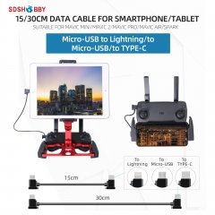 1pc Micro-USB to Lightning/TYPE-C/Micro-USB Data Cable Smartphone Tablet 15/30cm Line for MINI SE/MAVIC MINI/MAVIC 2/MAVIC PRO/MAVIC AIR/SPARK