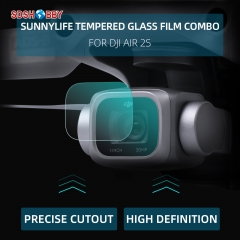 Sunnylife 2 Sets Camera Lens Tempered Glass Film HD Protective Film Lens Protector for DJI Air 2S