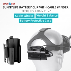 Sunnylife Battery Clip Holder Cable Management Winder Protective Case Accessories for DJI FPV Goggles V2