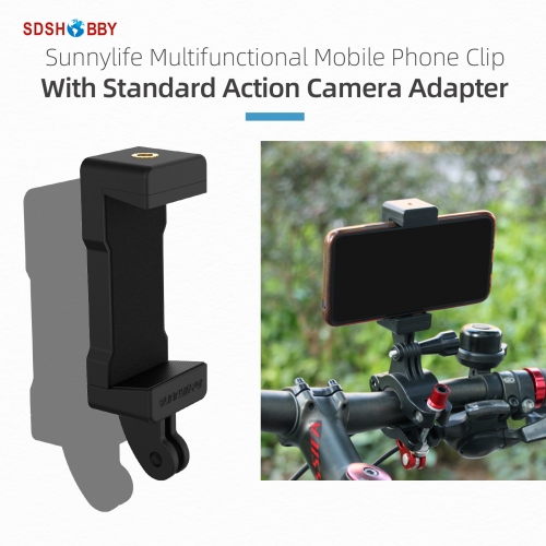 Sunnylife Universal Mobile Phone Holder Clip Mount w/GoPro Adapter Accessories Bicycle Navigation Bracket