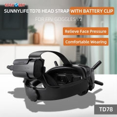 Sunnylife TD78 Adjustable Head Strap with Battery Clip Relieve Face Pressure Replacement Strap Accessories for FPV Goggles V2