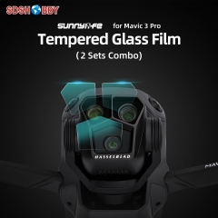Sunnylife 2 Sets Protective Film Combo Tempered Glass Lens Film Protector Accessories for Mavic 3 Pro
