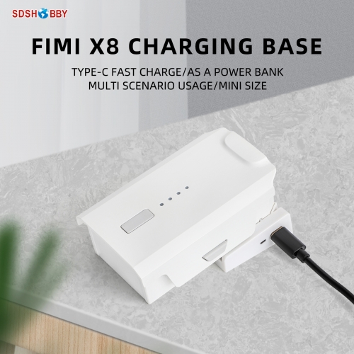 Battery Charging Base Battery Management Type-C Fast Charger Power Bank for FIMI X8SE 2018/2020/V2