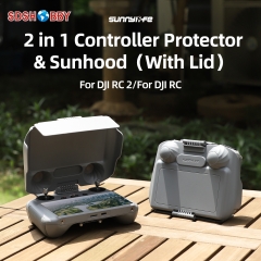 Sunnylife 2 in 1 Controller Protector Sun Hood Control Sticks Guard Monitor Sunshade Cover for DJI RC 2/1 for Air 3/ Mini 3 Pro