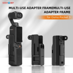 Sunnylife Expansion Adapter Frame Protective Case Cold Shoe Brackets Extension Handle Housing Shell Cover for Osmo Pocket 3