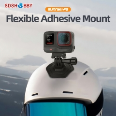 Sunnylife Flexible Adhesive Helmet Mount Soft Flat Curved Base Action Camera Holder for Osmo Pocket 3/ Insta360 X3/ GO 3