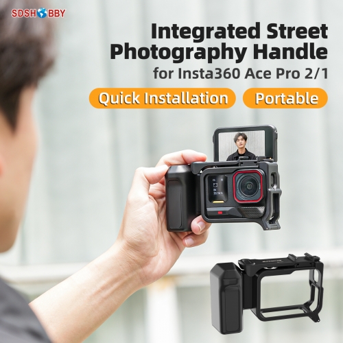 Sunnylife Street Photography Handle Ergonomic Hand Grip Quick Release Shutter Handle for Insta360 Ace Pro 2/1 Sunnylife Street Photography Handle Ergonomic Hand Grip Quick Release Shutter Handle for Insta360 Ace Pro 2/1