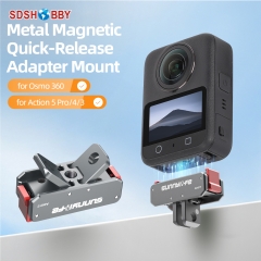 Sunnylife Metal Magnetic Quick Release Adapter Mount Action Camera Foldable Cam Stand 1/4" Adapter for Osmo 360/Action 5 Pro/4/3