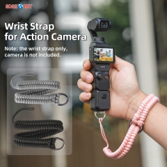 Sunnylife Universal Wrist Strap 1/4" Carbon Steel Screw Buckle Adjustable Wrist Lanyard Braided Safe Rope for Action Camera