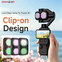Sunnylife Lens Filters Adjustable CPL ND/PL 1/4 BLACK MIST Filters MCUV Accessories for Osmo Pocket 4P