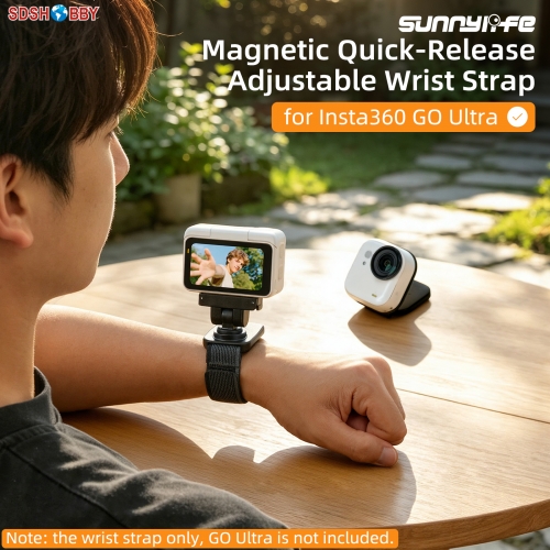 Sunnylife Magnetic Quick-Release Wrist Strap Adjustable Wristband Expansion Band Bicycle Strap Cat Collar for Insta360 GO Ultra Sunnylife Magnetic Quick-Release Wrist Strap Adjustable Wristband Expansion Band Bicycle Strap Cat Collar for Insta360 GO Ultra