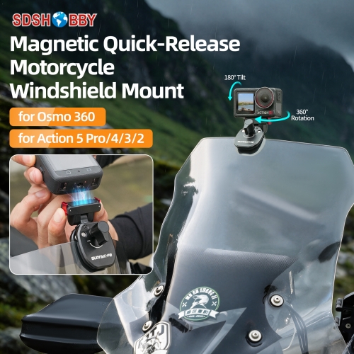 Sunnylife Magnetic Quick-Release Motorcycle Windshield Mount Series Windscreen Clamp Action Camera Aluminum Alloy Mount Motorbike Sunnylife Magnetic Quick-Release Motorcycle Windshield Mount Series Windscreen Clamp Action Camera Aluminum Alloy Mount Motorbike