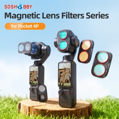 Sunnylife Magnetic Lens Filters Macro Lens Wide-Angle Lens Adjustable VND 1/4 Black MIST&ND16&CPL Filters for Osmo Pocket 4P