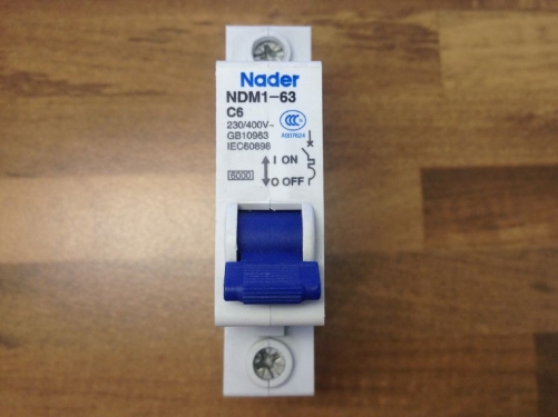 The new Nader NDM1-63 C6 longsure miniature circuit breaker 1P 6A air switch