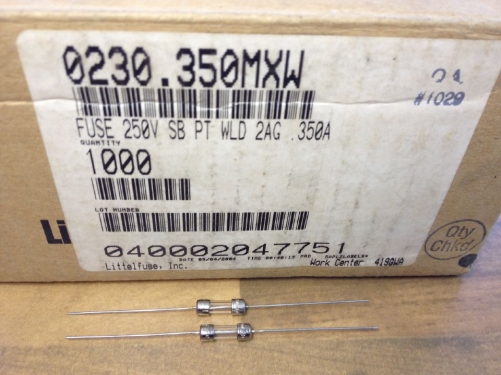 The United States Litteifuse 23O 2AG 350MA 250V Lite import pin tube fuse 4X15