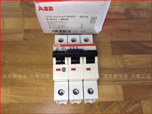 American S203U-K63A 3P63A miniature circuit breaker ABB air switch instead of SH203 S203