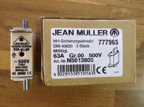 German gold Miller MULLER JEAN N5013805 63A fuse NH00 777965 original authentic