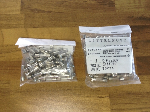 The United States Litteifuse Netlon T1.25A L250V imported glass tube fuse 1.25A 5X20 insurance