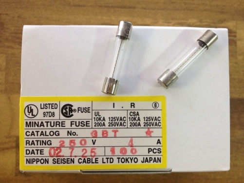 Imported Japanese JET insurance 6X30 4A GBT 250V FUSE glass fuse