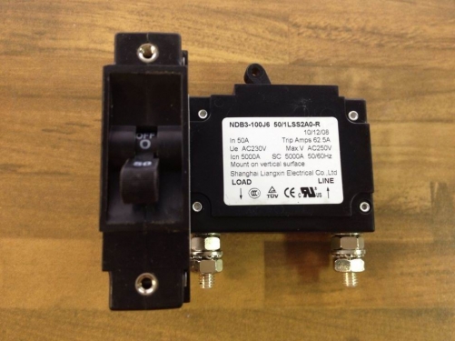 The letter NDB3-100J6 50/1L SS2A0-R - Nader 1P50A circuit breaker 250V