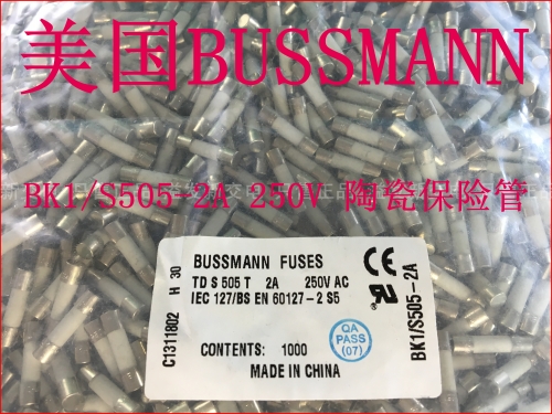 The United States BK1/S505-2A BUSSMANN ceramic fuse 250V 5X20 2A