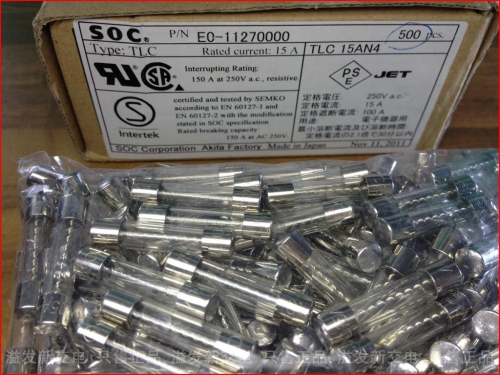 Imported Japanese TLC 15AN4 6X30 15A 250V SOC FUSE glass fuse
