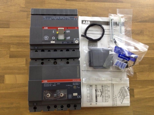 Original American S2N160 R50 4PFFC+RC212V 4P50A ABB residual current operated circuit breaker