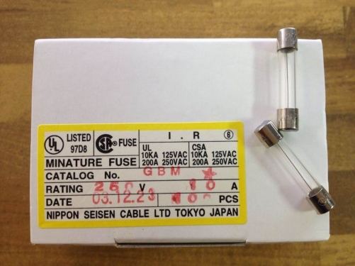 Imported Japanese JET insurance 6X30 10A GBM 250V FUSE micro glass fuse