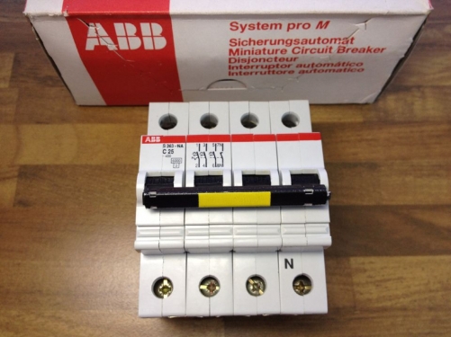 German production of the United States S263-NA C25 ABB air switch 4P25A import miniature circuit breaker
